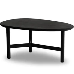 Rootz Modern Design Sofabord - Nyreformet bord - Stativstel - Håndlavet - Mangotræ - Sort - 86 cm x 50 cm x 37 cm - Tidløst udseende - Naturligt træko | Fyndiq