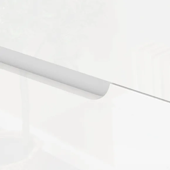 Rootz Modern kommode - Garderobe - Opbevaringsløsning - Vippebeskyttelse - 60 cm x 40 cm x 85 cm - Højglans hvid