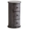 Rootz Modern kommode - Skænk - Opbevaringsskab - Mangotræ - Unik korn - Massivt træ - Sort - 34cm x 65cm x 34cm