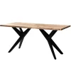 Rootz Modern Loft Spisebord - Massivt træbord - Rektangulært bord - Unikt design - 160 cm x 80 cm x 76 cm x 4 cm