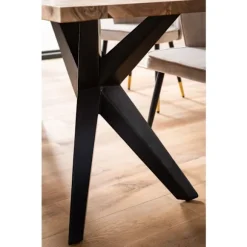 Rootz Modern Loft Spisebord - Massivt træbord - Rektangulært bord - Unikt design - 160 cm x 80 cm x 76 cm x 4 cm