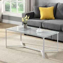 Rootz Modern rektangulært sofabord - glasbord - moderne møbler - elegant optik - 100 cm x 50 cm x 42 cm