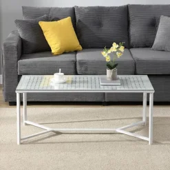 Rootz Modern rektangulært sofabord - glasbord - moderne møbler - elegant optik - 100 cm x 50 cm x 42 cm