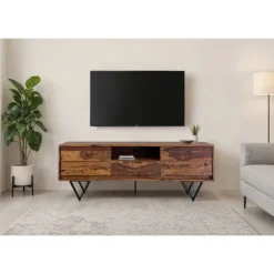 Rootz Modern TV Lowboard - Underholdningskonsol - Mediestativ - Industriel stil - 160 cm x 56 cm x 35 cm