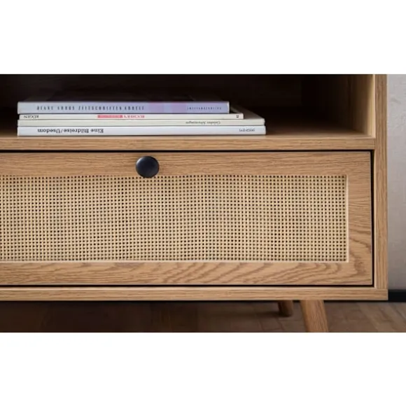 Rootz Modern TV Unit - Media Console - Entertainment Center - Rumbesparende design - 120 cm x 56 cm x 39 cm