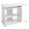 Rootz moderne computerbord med pc-hylde - Tidløst design - Opbevaringsmuligheder - Afrundede 3D-hjørner - 90 cm x 71 cm x 50 cm