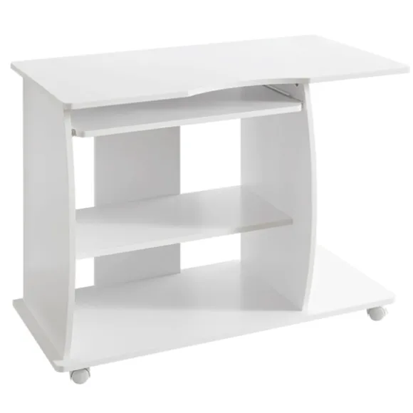 Rootz moderne computerbord med pc-hylde - Tidløst design - Opbevaringsmuligheder - Afrundede 3D-hjørner - 90 cm x 71 cm x 50 cm