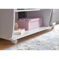 Rootz moderne computerbord med pc-hylde - Tidløst design - Opbevaringsmuligheder - Afrundede 3D-hjørner - 90 cm x 71 cm x 50 cm