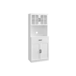 Rootz Moderne køkkenskab - Hvidt skab - Justerbare hylder - MDF spånplade - 41,5 cm x 73 cm x 179,8 cm - Stort opbevaringsrum - 42,5 kg
