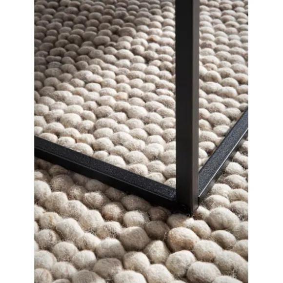 Rootz Moderne sofabord - Accent Bord - Stue Bord - Matte sten Look Top - Anti -Slip Pads - 60 cm x 60 cm x 38 cm