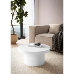 Rootz Moderne sofabord - højglans bord - rund overflade - alsidig brug - 60 cm x 60 cm x 30 cm