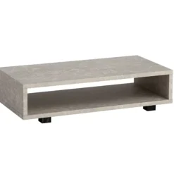Rootz Moderne sofabord - Mat Stone Look - Open Storage - Scratch -Proof Design - 100 cm x 50 cm x 25 cm
