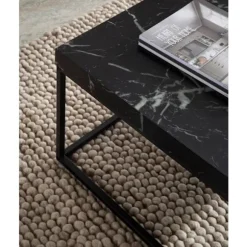 Rootz Moderne sofabord - Moderne midtpunkt - Stilfuld stuebord - Marmorudseende - 60 cm x 60 cm x 38 cm