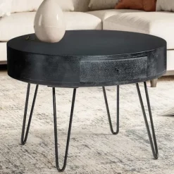 Rootz Moderne sofabord - Slående sofabord - Round Storage Table - Unik design - 60 cm x 60 cm x 43 cm
