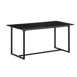 Rootz Moderne spisebord - Lille spisebord - rektangulært bord - sort look - sæder 6 - 120 cm x 60 cm x 76 cm