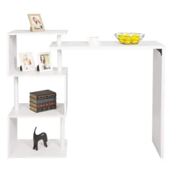 Rootz multifunktionelt roterende barbord - Opbevaringsbord - Drejeligt bord - Pladsbesparende - Rigelig opbevaring - Holdbar - 134cm x 112cm x 38cm