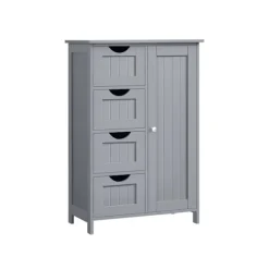 Rootz Mystical Grey Badeværelsesskab - Opbevaringsenhed - Organizer - MDF-materiale - 30 cm x 55 cm x 82 cm - Letvægts - Robust - Nem montering