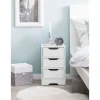Rootz natkonsol 31x49x31 cm hvid mat med 3 skuffer - Hvidt sengebord med opbevaringsplads - Natbord Simple Modern - Natbord Klein - Natbord soveværels | Fyndiq