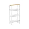 Rootz Oak White Trolleyvogn - Opbevaringsvogn - Rullevogn - Spånplade og stål - Letvægts - Nem montering - Pladsbesparende - 13 cm x 45,4 cm x 77 cm | Fyndiq