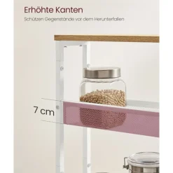 Rootz Oak White Trolleyvogn - Opbevaringsvogn - Rullevogn - Spånplade og stål - Letvægts - Nem montering - Pladsbesparende - 13 cm x 45,4 cm x 77 cm | Fyndiq