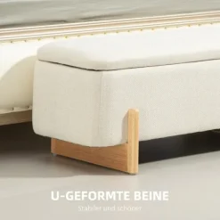 Rootz opbevaringsbænk med sædebryst og opbevaringsplads - Polstret bænk - Tæppeopbevaring - Åndbart stof - 111 cm x 44 cm x 44,5 cm