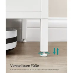 Rootz Opbevaringsskab - Hvidt Skab - Spånpladestål - Rummelig opbevaring - Robust konstruktion - Nem montering - 40cm x 80cm x 76cm