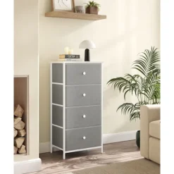 Rootz Opbevaringsskab - Organizer - Spånpladestål - Ikke-vævet stof - Letvægts - Rummelig - Robust - 30 cm x 45 cm x 91,7 cm