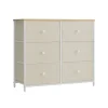 Rootz Opbevaringsskab - Skuffe Organizer - Spånplade Stålstof - Camel Yellow Creme White - 30cm x 80cm x 71cm - Letvægts - Rummelig - Nem montering
