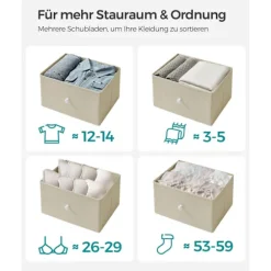 Rootz Opbevaringsskab - Skuffe Organizer - Spånplade Stålstof - Camel Yellow Creme White - 30cm x 80cm x 71cm - Letvægts - Rummelig - Nem montering