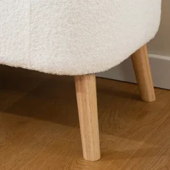 Rootz Opbevaringsskammel - Sædeskammel - Fodskammel - 65 L Opbevaring - Fleecestof - 120 cm x 42 cm x 45 cm - Hvid