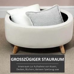 Rootz Oval Velvet Bench - Opbevaring afføring - Fodstråling - Holder op til 80 kg - 71 x 51,5 x 42 cm - Stilfuld brun design