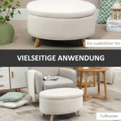Rootz Oval Velvet Bench - Opbevaring afføring - Fodstråling - Holder op til 80 kg - 71 x 51,5 x 42 cm - Stilfuld brun design
