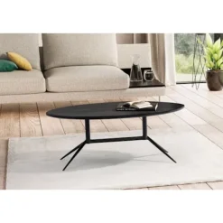 Rootz Ovalt sofabord - Moderne Design - Naturligt trækorn - Unikt håndlavet håndværk - 90 cm x 50 cm x 35 cm