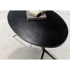 Rootz Ovalt sofabord - Moderne Design - Naturligt trækorn - Unikt håndlavet håndværk - 90 cm x 50 cm x 35 cm