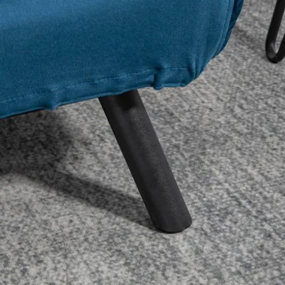 Rootz 2-personers fløjlssovesofa - sovesofa - sovesofa - Justerbart ryglæn - Forbedret komfort - 102 cm x 73 cm x 81 cm - Stålramme