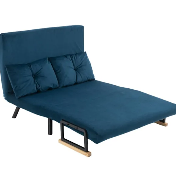 Rootz 2-personers fløjlssovesofa - sovesofa - sovesofa - Justerbart ryglæn - Forbedret komfort - 102 cm x 73 cm x 81 cm - Stålramme
