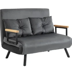 Rootz 2-personers fløjlssovesofa - sovesofa - sovesofa - Justerbart ryglæn - tyk polstring - 102 cm x 73 cm x 81 cm (sofa) / 183 cm x 98,5 cm x 26 cm | Fyndiq