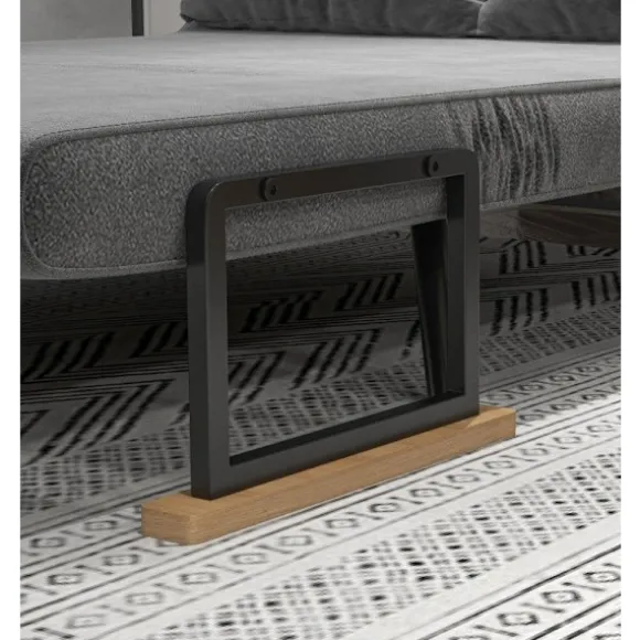 Rootz 2-personers fløjlssovesofa - sovesofa - sovesofa - Justerbart ryglæn - tyk polstring - 102 cm x 73 cm x 81 cm (sofa) / 183 cm x 98,5 cm x 26 cm | Fyndiq