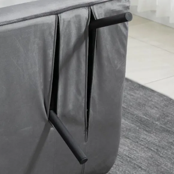 Rootz 2-personers fløjlssovesofa - sovesofa - sovesofa - Justerbart ryglæn - tyk polstring - 102 cm x 73 cm x 81 cm (sofa) / 183 cm x 98,5 cm x 26 cm | Fyndiq