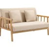 Rootz 2-personers sofa - Kompakt sofa - Loveseat - Stof i hørlook - Op til 200 kg Kapacitet - Optimal komfort - Tidløs charme - 123L x 69W x 74H cm
