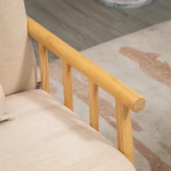 Rootz 2-personers sofa - Kompakt sofa - Loveseat - Stof i hørlook - Op til 200 kg Kapacitet - Optimal komfort - Tidløs charme - 123L x 69W x 74H cm