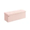 Rootz Pink Seat Bryst - Opbevaringsbænk - Ottoman - Høj elastisk skum - 38 cm x 110 cm x 38 cm