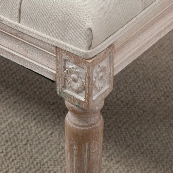 Rootz polstret afføring - polstret bænk - fodskammel - optimal komfort - 80L x 40W x 43H cm brun