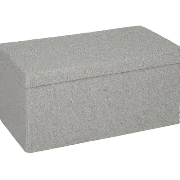 Rootz polstret opbevaringsskammel - bænk - fodskammel - organiserer hjemmet - grå - 76 cm x 38 cm x 34 cm