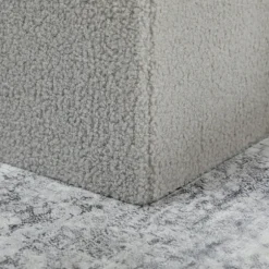 Rootz polstret opbevaringsskammel - bænk - fodskammel - organiserer hjemmet - grå - 76 cm x 38 cm x 34 cm