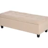Rootz polstret opbevaringsbænk - soveværelsesbænk - osmannisk - elegant design - 125 cm x 49 cm x 41,5 cm