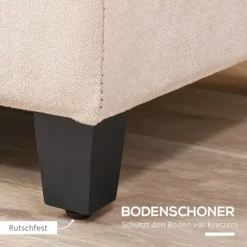 Rootz polstret opbevaringsbænk - soveværelsesbænk - osmannisk - elegant design - 125 cm x 49 cm x 41,5 cm