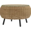 Rootz Poly Rattan Side Table - Round sofabord - Balkonbord - Vejrbestandig og holdbar - Ø75 x 42 cm