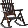 Rootz Rocking Chair - Antique Rocking Chair - Relaxing Chair - Chair With Armrest - Outdoor Rocking Chair - Waterproof Paint - Stylish Antique Design | Fyndiq