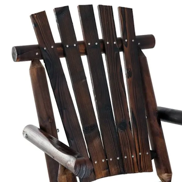 Rootz Rocking Chair - Antique Rocking Chair - Relaxing Chair - Chair With Armrest - Outdoor Rocking Chair - Waterproof Paint - Stylish Antique Design | Fyndiq